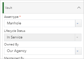 Example of attribute values to populate